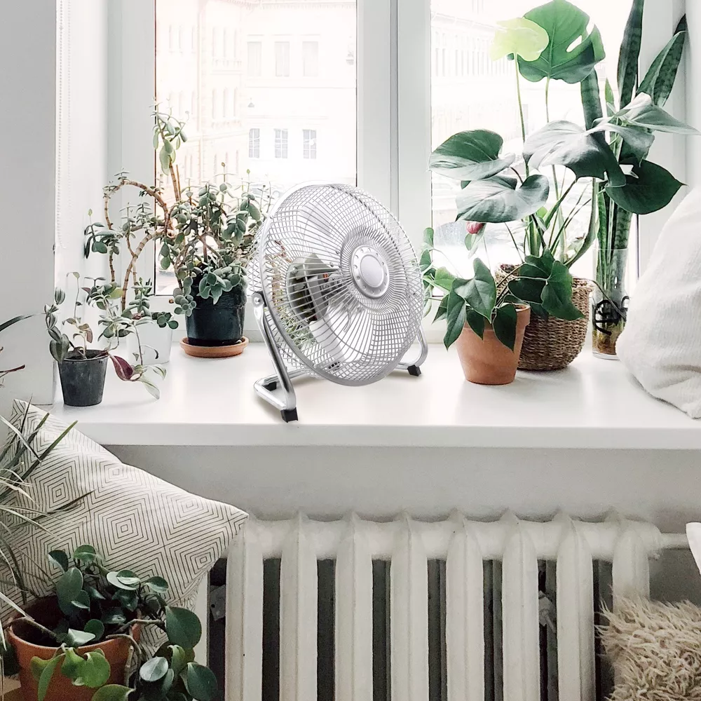 360stupňový Kovový Vysoce Výkonný Podlahový Ventilátor S Náklonem